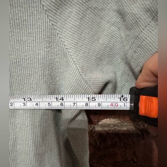 DREAMERS Gray/Blue Top with Black Lace-Up Detail One Size - Picture 2 of 5